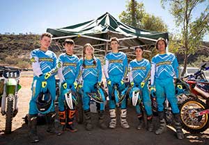 Group shot of dirt bike riders